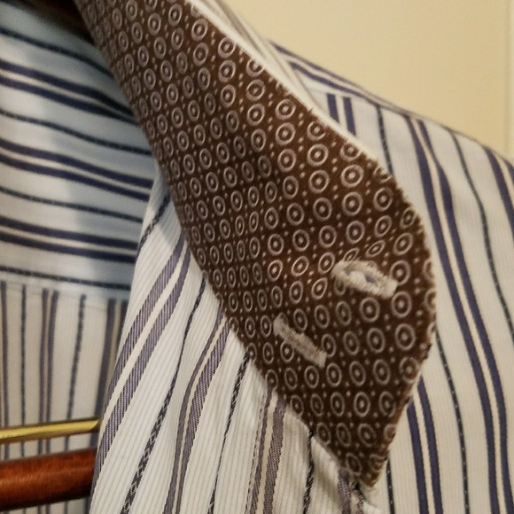 Fall Sale-Thomas Dean Striped Dress Shirt - Picture 3 of 5